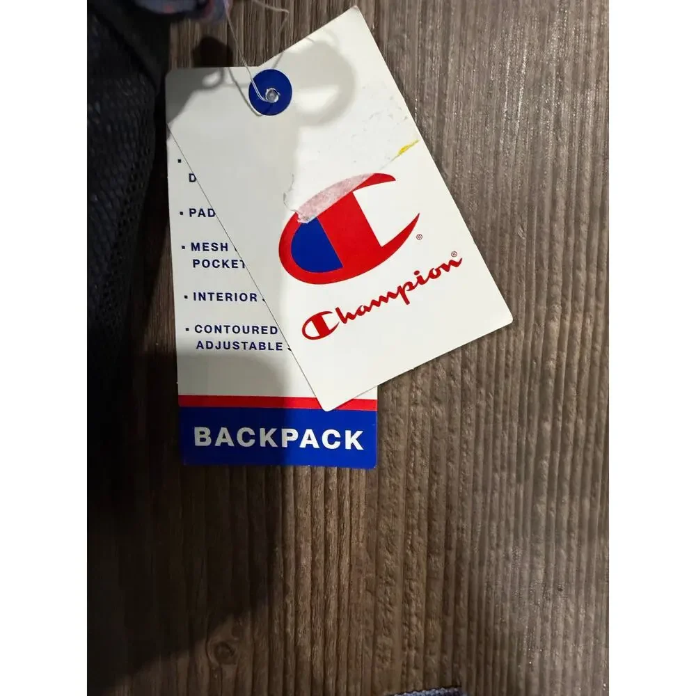 Champion Light Blue Backpack 17in Laptop Sleeve Reflective Padded Bottle Pockets